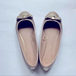 Gold sparkly flats primark 8